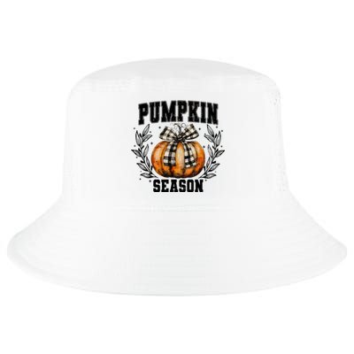 Retro Halloween Coquette Bow Pumpkin Season Cool Comfort Performance Bucket Hat