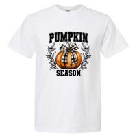 Retro Halloween Coquette Bow Pumpkin Season Garment-Dyed Heavyweight T-Shirt