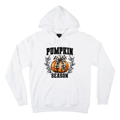 Retro Halloween Coquette Bow Pumpkin Season Hoodie