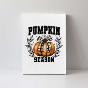 Retro Halloween Coquette Bow Pumpkin Season Canvas