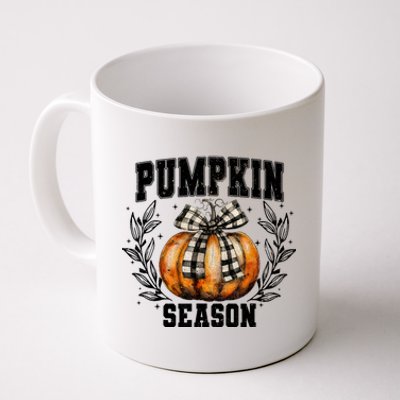 Retro Halloween Coquette Bow Pumpkin Season Coffee Mug