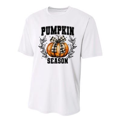 Retro Halloween Coquette Bow Pumpkin Season Performance Sprint T-Shirt