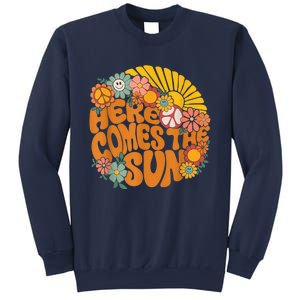 Retro Here Comes The Sun Floral Summer Family Vacation Happy Sweatshirt