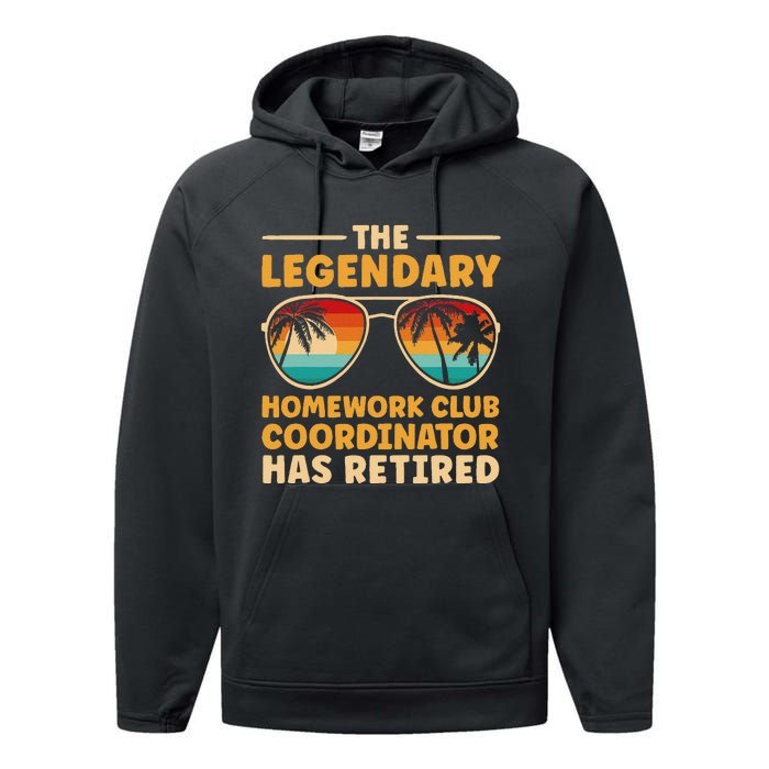 Retirement Homework Club Coordinator Retired Performance Fleece Hoodie