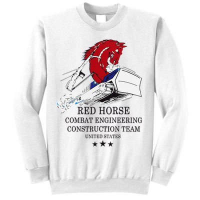 Red Horse Combat Engineer Us Military Sweatshirt