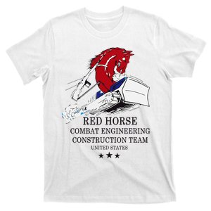 Red Horse Combat Engineer Us Military T-Shirt