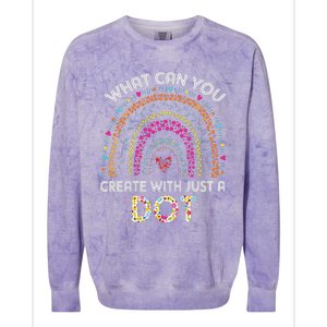 Rainbow Happy Dot Day Teacher Colorblast Crewneck Sweatshirt