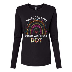 Rainbow Happy Dot Day Teacher Womens Cotton Relaxed Long Sleeve T-Shirt