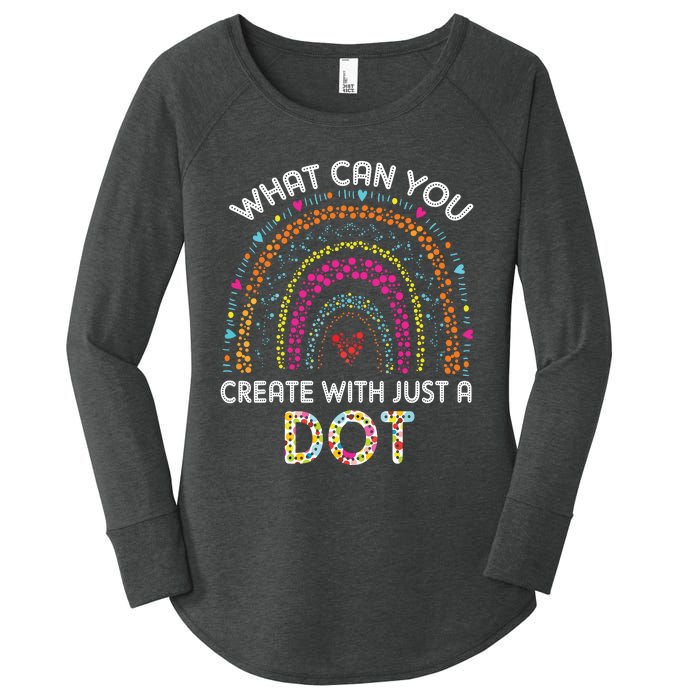 Rainbow Happy Dot Day Teacher Women's Perfect Tri Tunic Long Sleeve Shirt