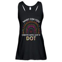 Rainbow Happy Dot Day Teacher Ladies Essential Flowy Tank