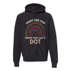 Rainbow Happy Dot Day Teacher Premium Hoodie