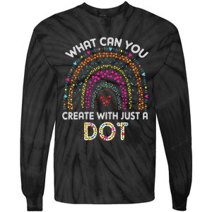 Rainbow Happy Dot Day Teacher Tie-Dye Long Sleeve Shirt