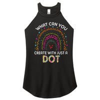 Rainbow Happy Dot Day Teacher Women's Perfect Tri Rocker Tank