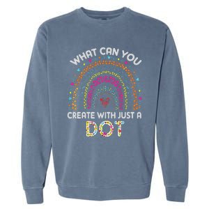 Rainbow Happy Dot Day Teacher Garment-Dyed Sweatshirt