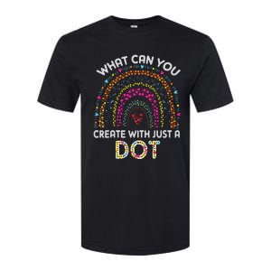 Rainbow Happy Dot Day Teacher Softstyle CVC T-Shirt