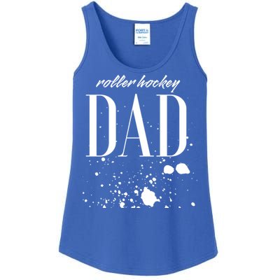 Roller Hockey Dad Game Day Biggest Fan Proud Parent Gift Ladies Essential Tank