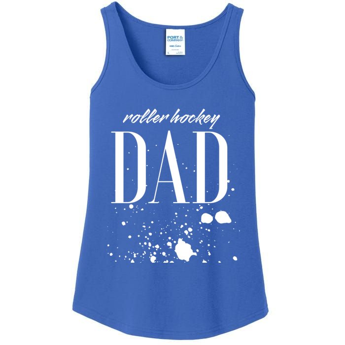 Roller Hockey Dad Game Day Biggest Fan Proud Parent Gift Ladies Essential Tank