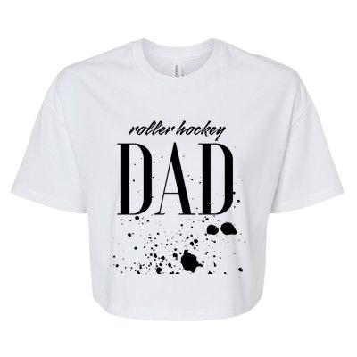 Roller Hockey Dad Game Day Biggest Fan Proud Parent Gift Bella+Canvas Jersey Crop Tee