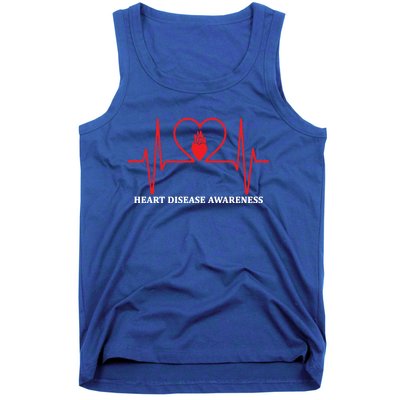 Red Heart Disease Awareness In February Heart Health Month Meaningful Gift Tank Top