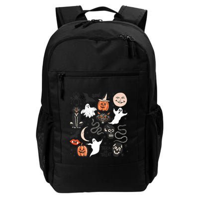 Retro Halloween Doodles Graphic Vintage Style Backpack