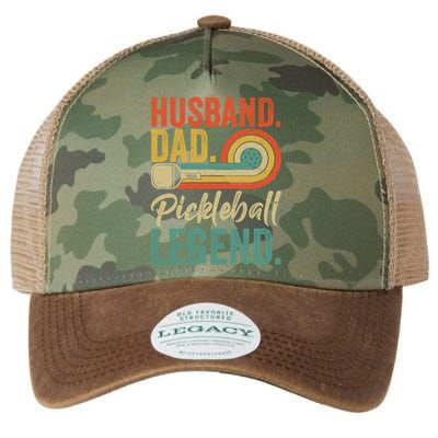 Retro Husband Dad Pickleball Legend Daddy Fathers Day Great Gift Legacy Tie Dye Trucker Hat