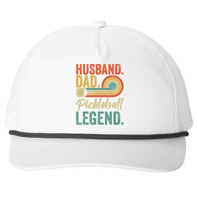 Retro Husband Dad Pickleball Legend Daddy Fathers Day Great Gift Snapback Five-Panel Rope Hat