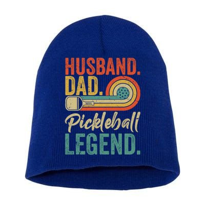 Retro Husband Dad Pickleball Legend Daddy Fathers Day Great Gift Short Acrylic Beanie