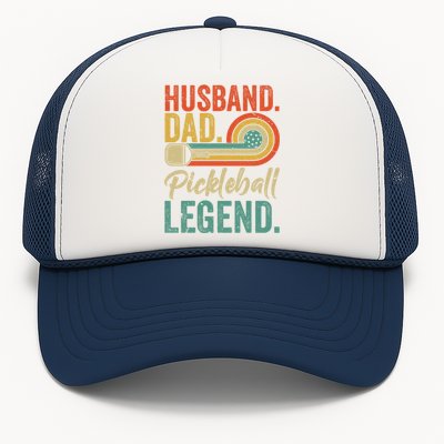 Retro Husband Dad Pickleball Legend Daddy Fathers Day Great Gift Trucker Hat