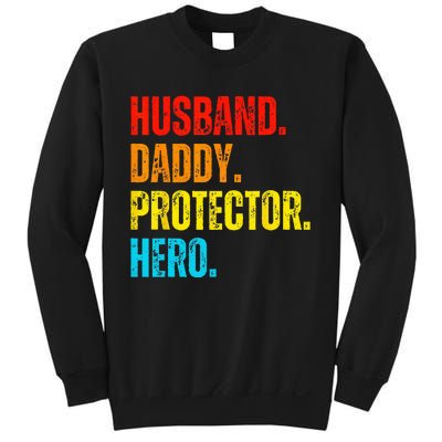 Retro husband daddy protector hero fathers day for dad Sweatshirt