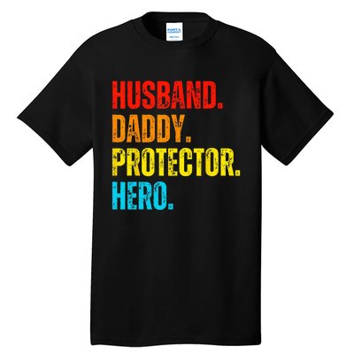 Retro husband daddy protector hero fathers day for dad Tall T-Shirt