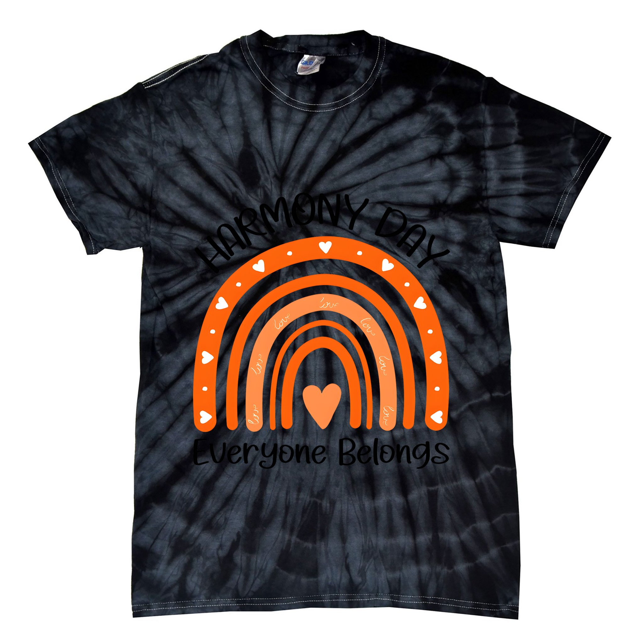 Rainbow Harmony Day Everyone Belongs Tie-Dye T-Shirt