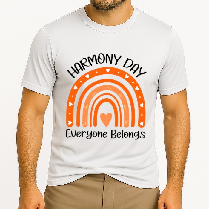 Rainbow Harmony Day Everyone Belongs Cooling Performance Crew T-Shirt