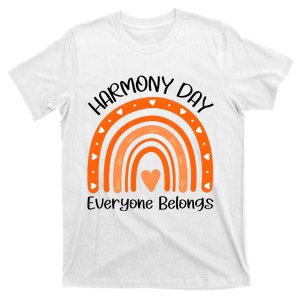 Rainbow Harmony Day Everyone Belongs T-Shirt