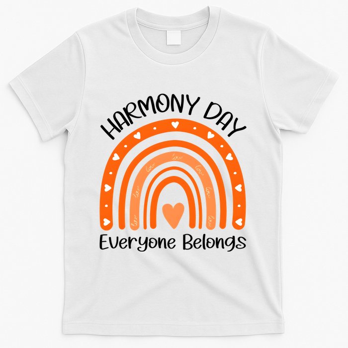 Rainbow Harmony Day Everyone Belongs T-Shirt