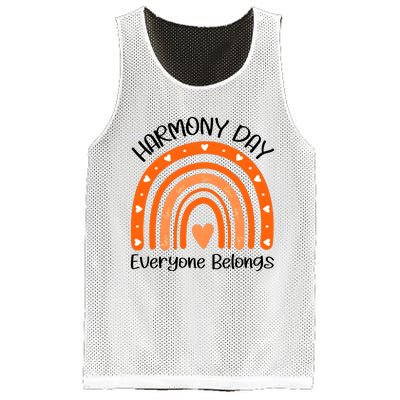 Rainbow Harmony Day Everyone Belongs Mesh Reversible Basketball Jersey Tank