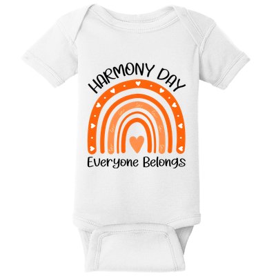Rainbow Harmony Day Everyone Belongs Baby Bodysuit
