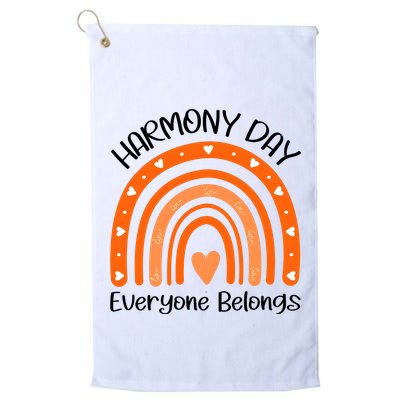 Rainbow Harmony Day Everyone Belongs Golf Towel