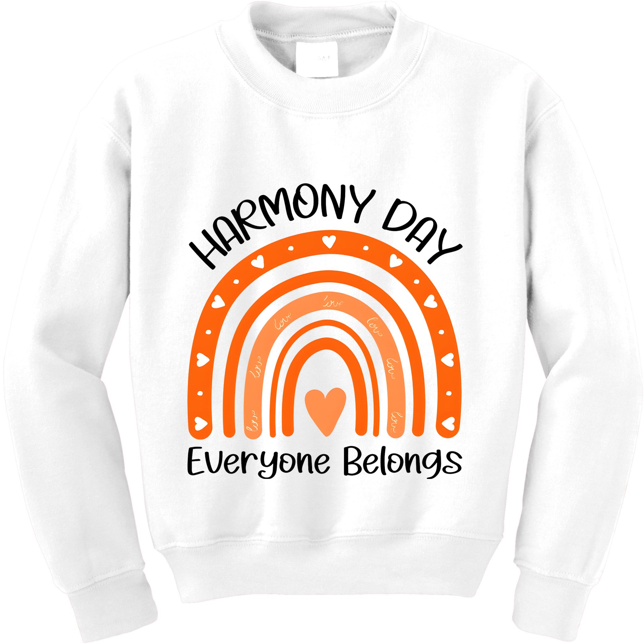 Rainbow Harmony Day Everyone Belongs Kids Sweatshirt