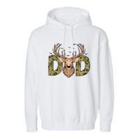 Retro Hunter Dad Deer Hunting Garment-Dyed Fleece Hoodie