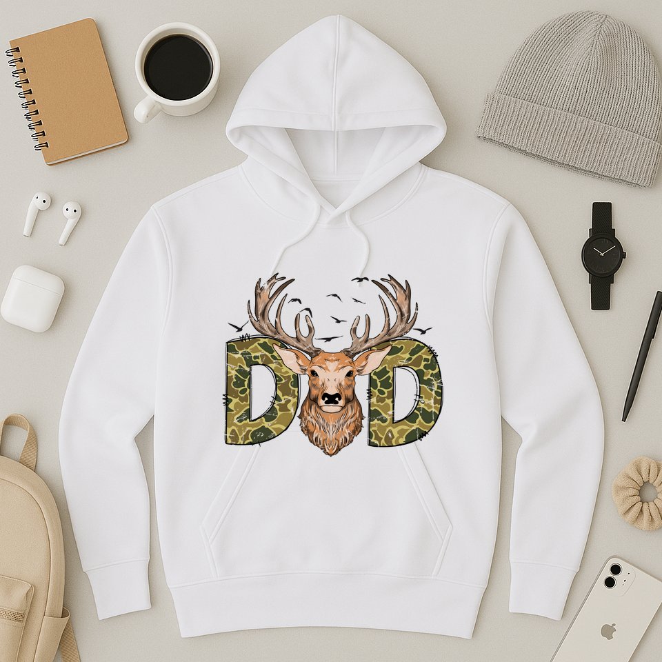 Retro Hunter Dad Deer Hunting Hoodie
