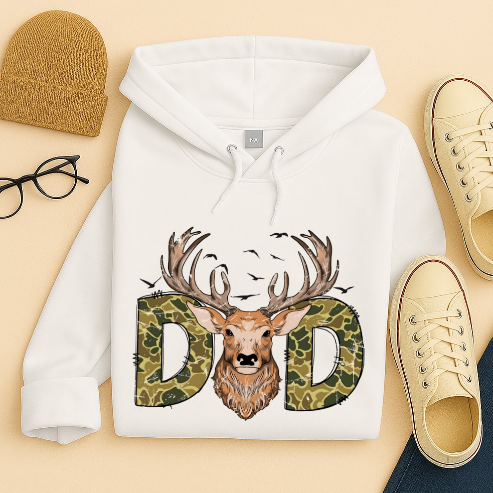 Retro Hunter Dad Deer Hunting Hoodie