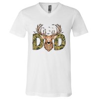 Retro Hunter Dad Deer Hunting V-Neck T-Shirt