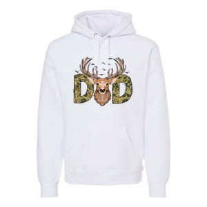 Retro Hunter Dad Deer Hunting Premium Hoodie