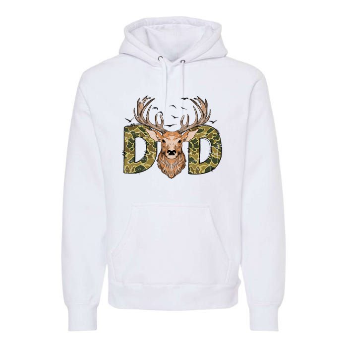 Retro Hunter Dad Deer Hunting Premium Hoodie