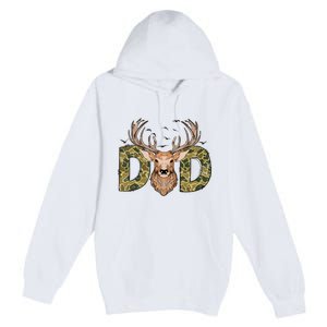 Retro Hunter Dad Deer Hunting Premium Pullover Hoodie