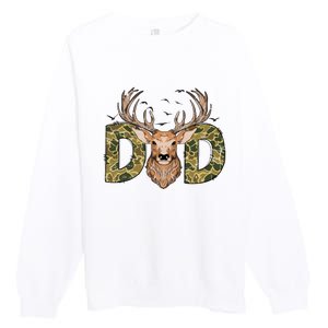 Retro Hunter Dad Deer Hunting Premium Crewneck Sweatshirt