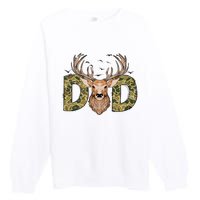 Retro Hunter Dad Deer Hunting Premium Crewneck Sweatshirt