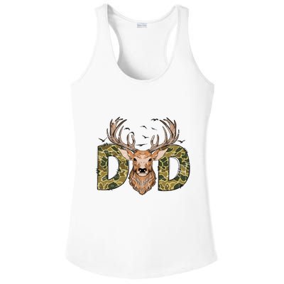 Retro Hunter Dad Deer Hunting Ladies PosiCharge Competitor Racerback Tank