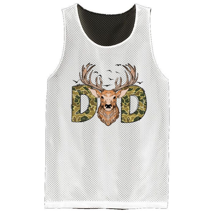 Retro Hunter Dad Deer Hunting Mesh Reversible Basketball Jersey Tank