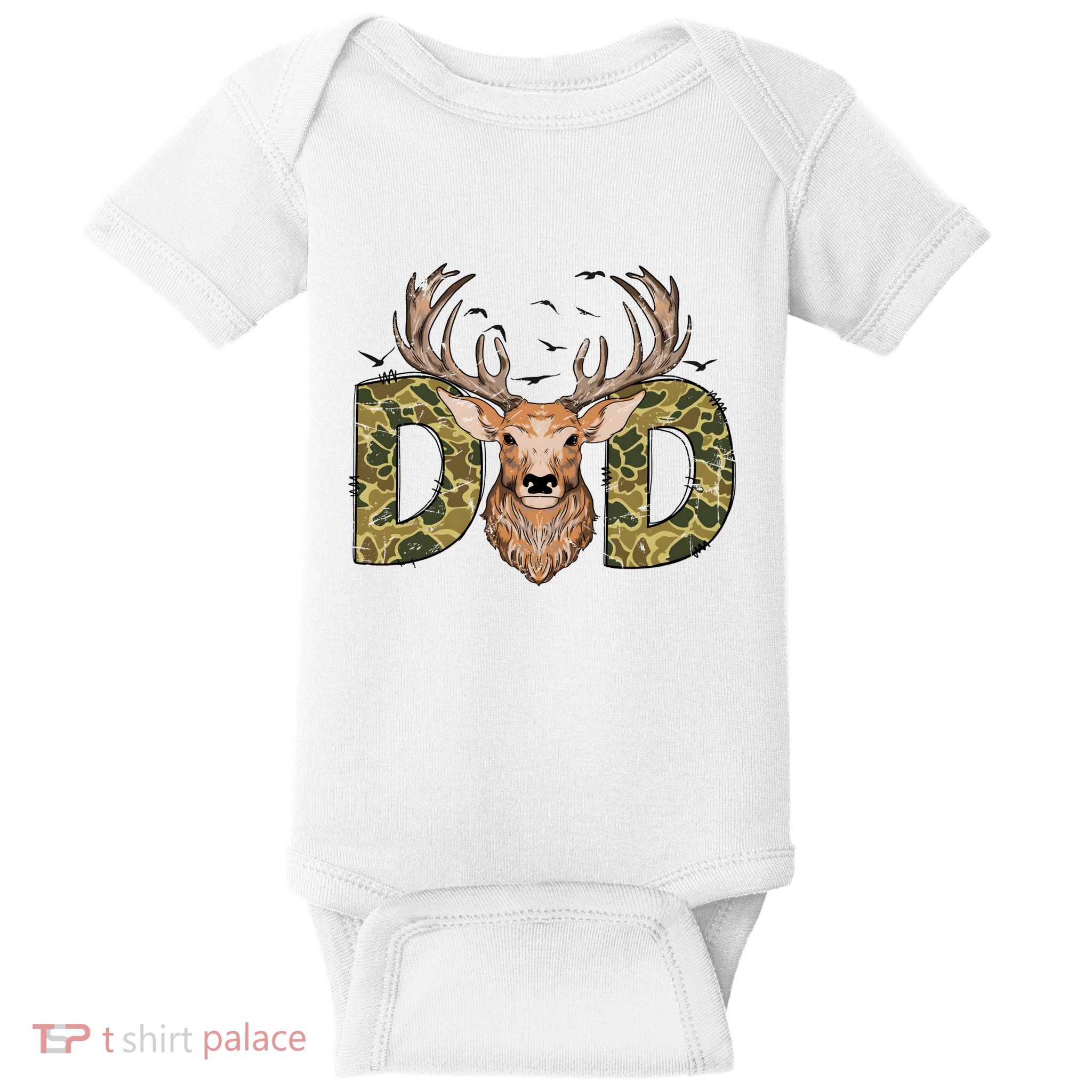 Retro Hunter Dad Deer Hunting Baby Bodysuit
